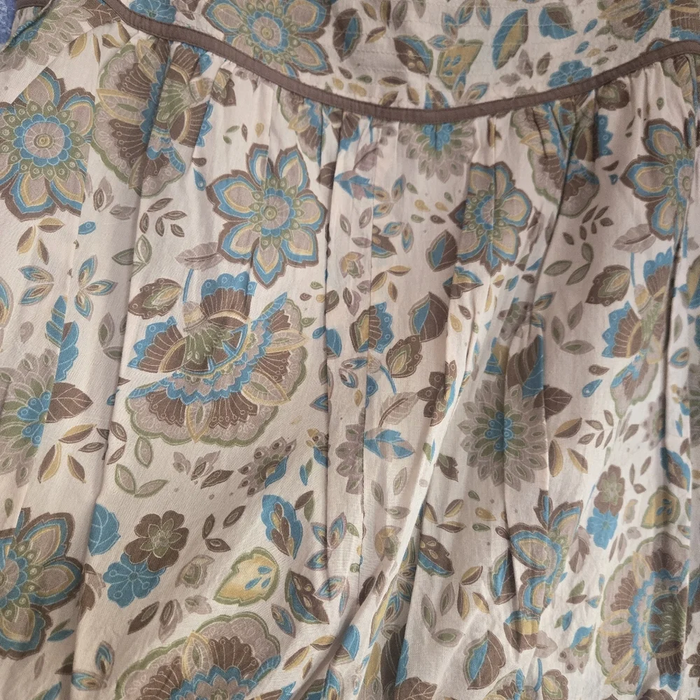 Delias Brown Floral Skirt Size 7/8 - Picture 6 of 7